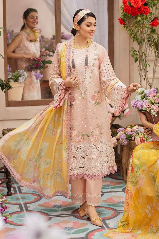 Mushq Lawn 3PC EMBROIDERED With Printed Dupatta-398