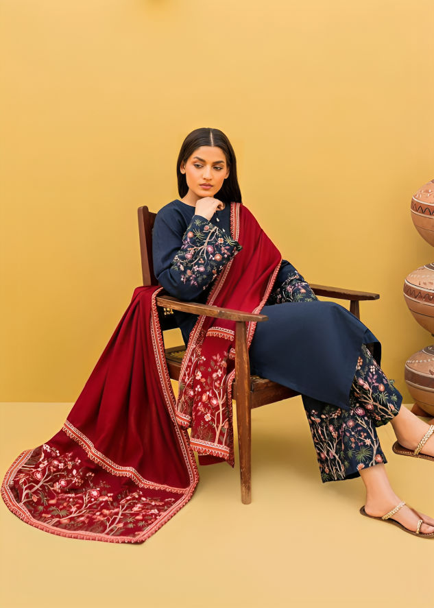 Dhanak 3PC Embroidered-642