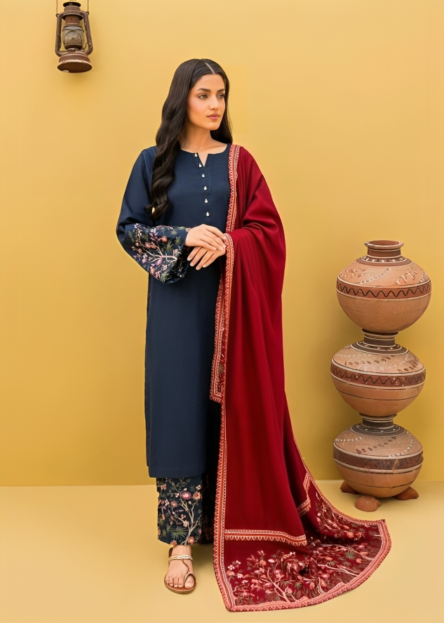 Dhanak 3PC Embroidered-642