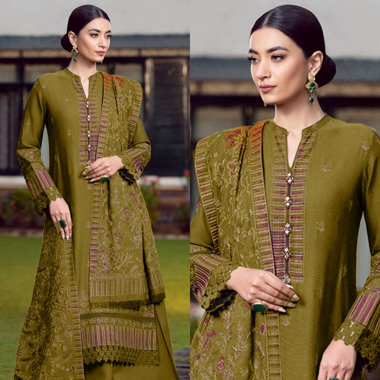 Dhanak 3PC Embroidered-579