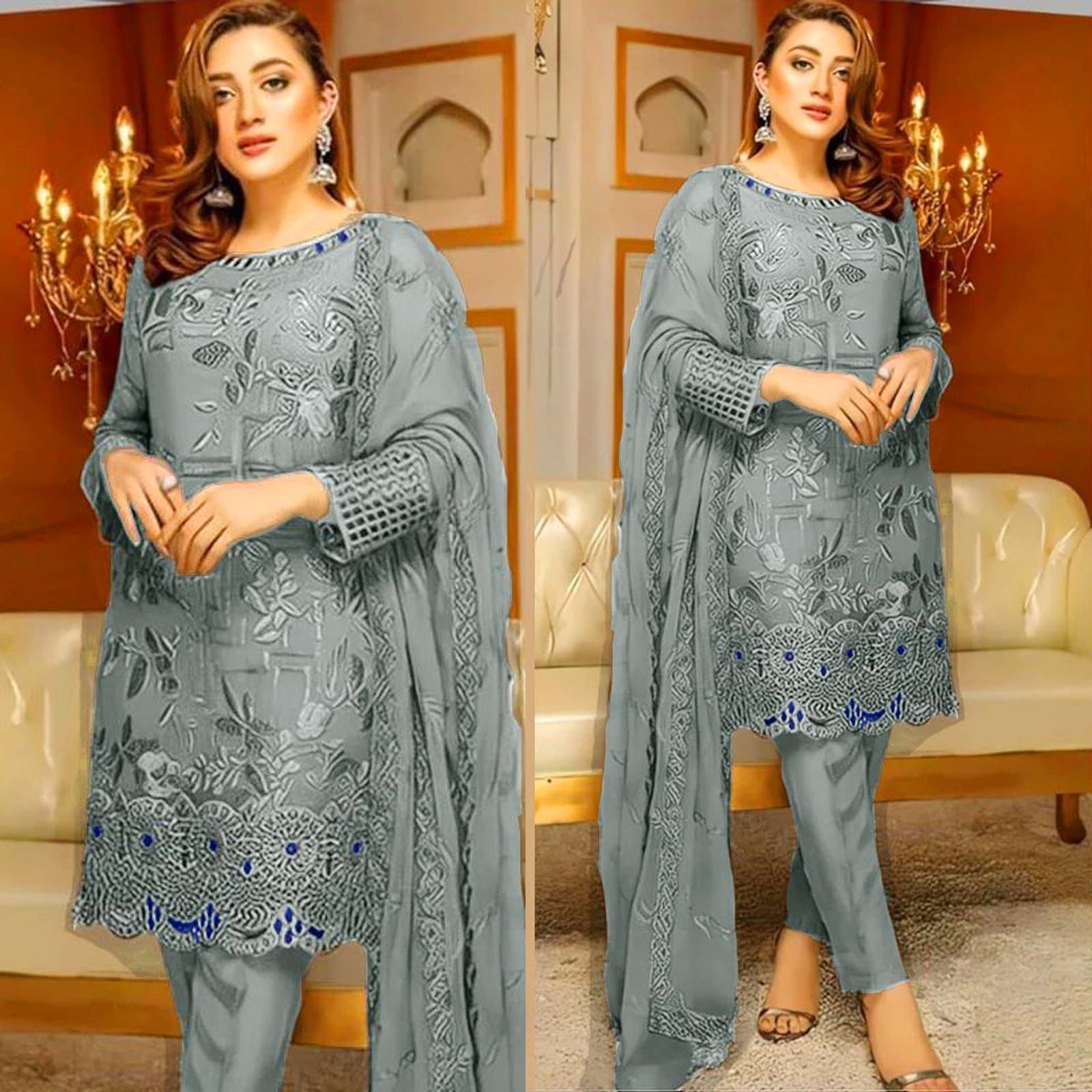 Linen 3PC Embroidered-219