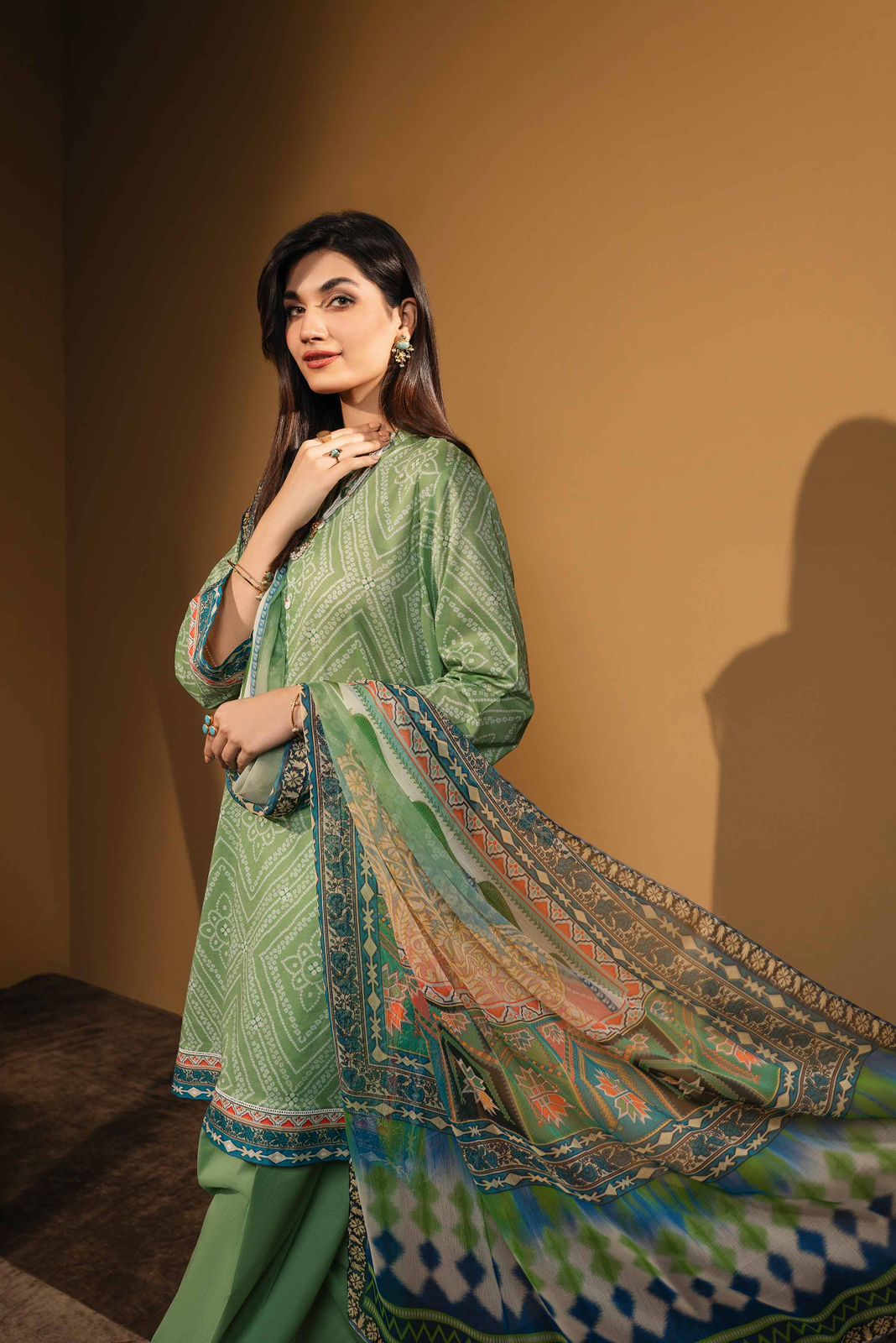 NISHAT 3PC Lawn Printed With Digital Printed Voile Dupatta-751