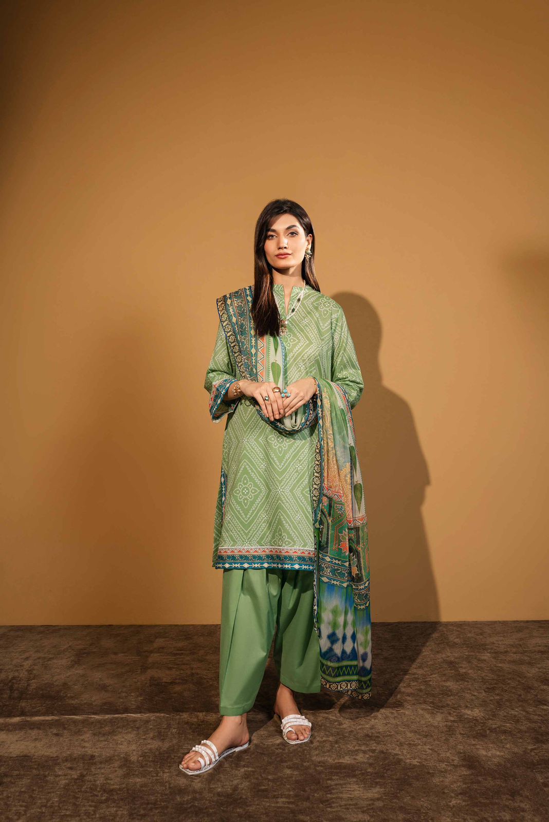 NISHAT 3PC Lawn Printed With Digital Printed Voile Dupatta-751