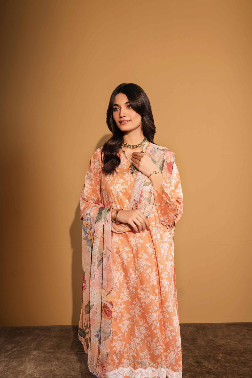 NISHAT 3PC Lawn Printed With Printed Voile Dupatta-759