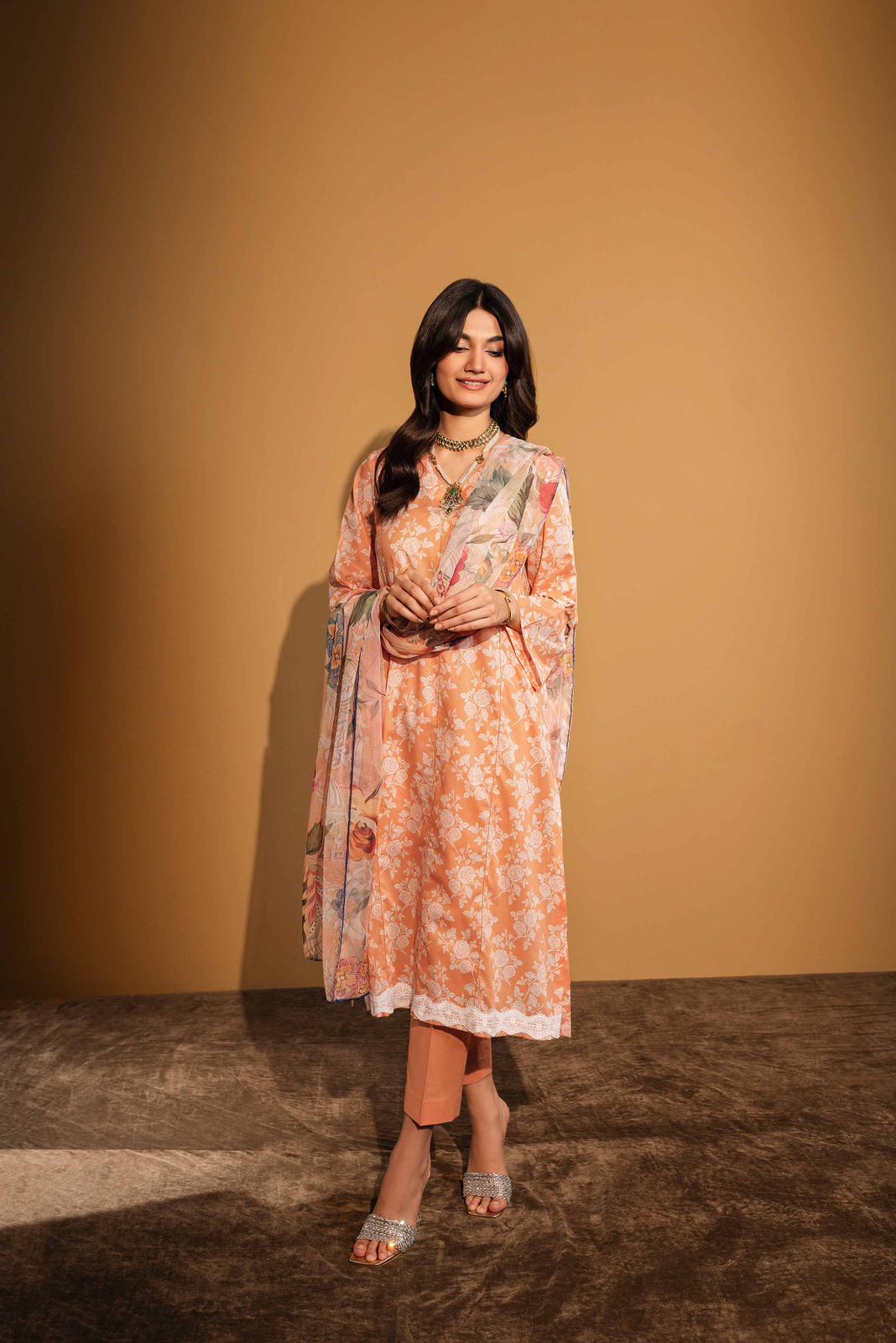NISHAT 3PC Lawn Printed With Printed Voile Dupatta-759