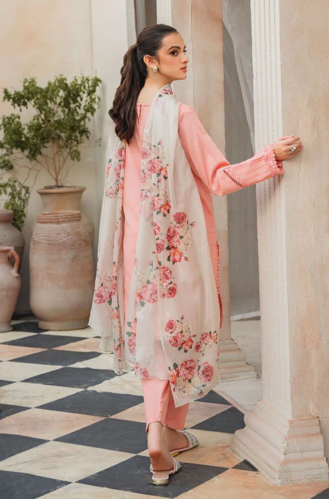 ZIVA 3PC LAWN EMBROIDERED SHIRT WITH PRINTED DUPATTA-333