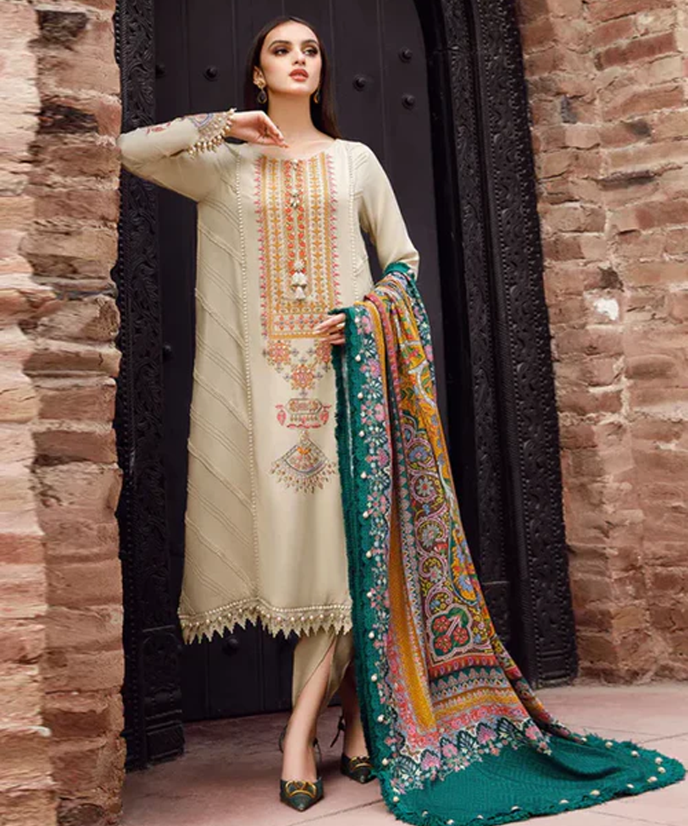 Lawn-3PC Embroidered With Digital Printed Dupatta-1145