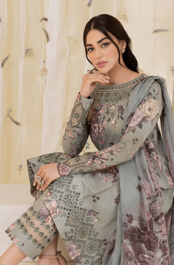 IZNIK KHADDAR 3PC WITH KHADDAR PRINTED SHIRT & TROUSER-914