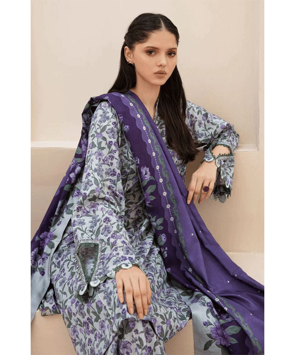 KARANDI 3PC PRINTED SHIRT WITH KARANDI PRINTED DUAPTTA AND TROUSER-807