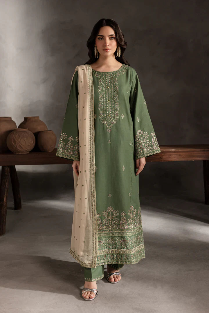 Lawn-3PC Embroidered with Lawn Embroidered Dupatta-1176