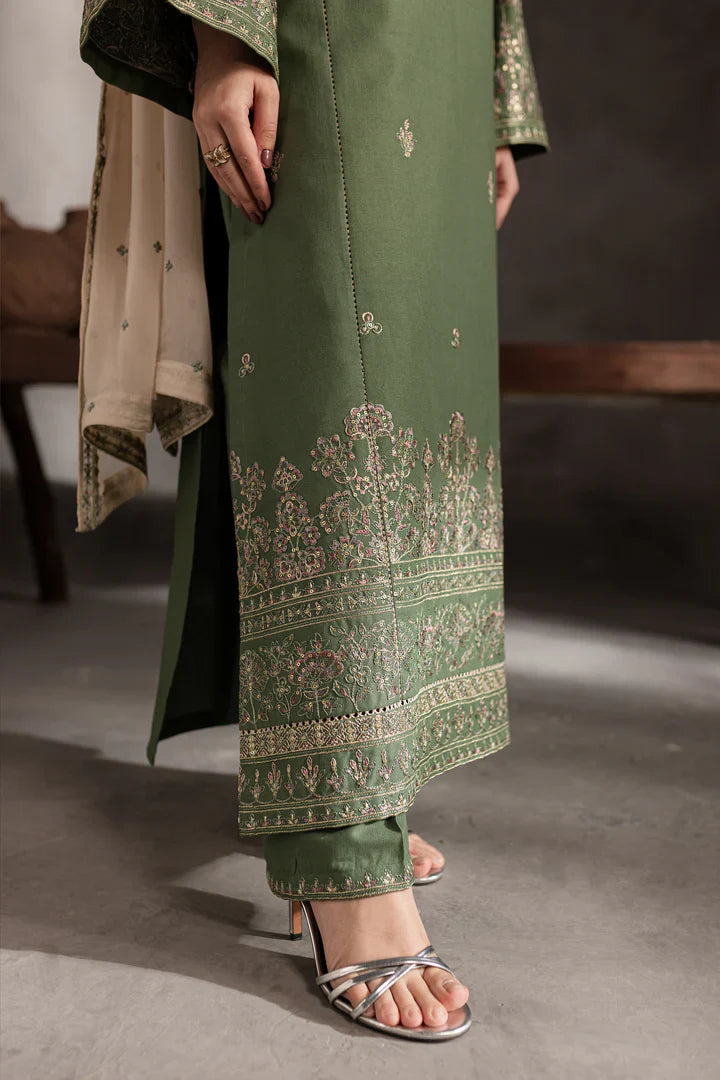 Lawn-3PC Embroidered with Lawn Embroidered Dupatta-1176