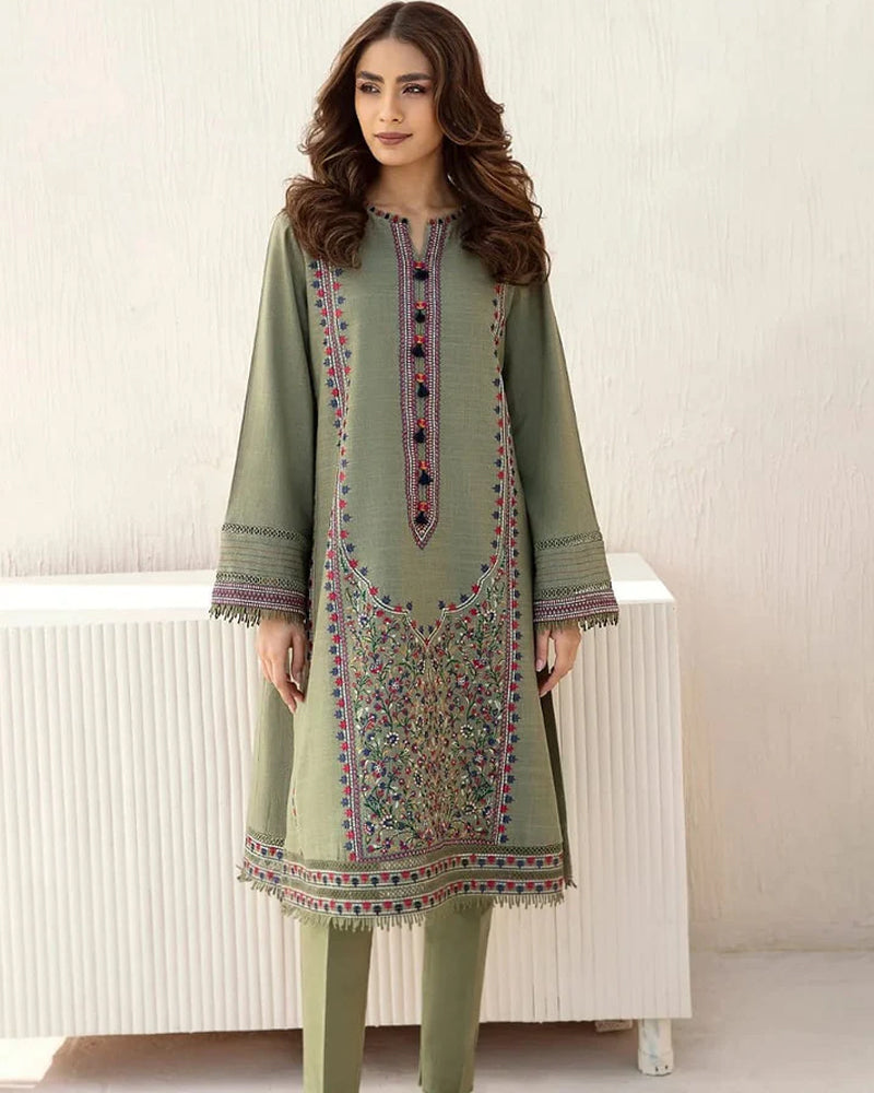 Lawn-3PC Embroidered With Lawn Dupatta-1122