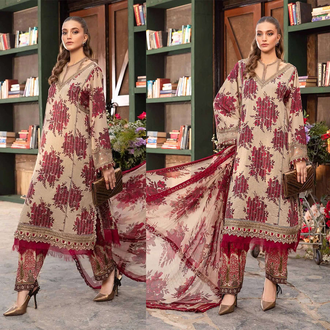 MARIA B KHADDAR 3PC WITH KHADDAR PRINTED SHIRT & TROUSER-917