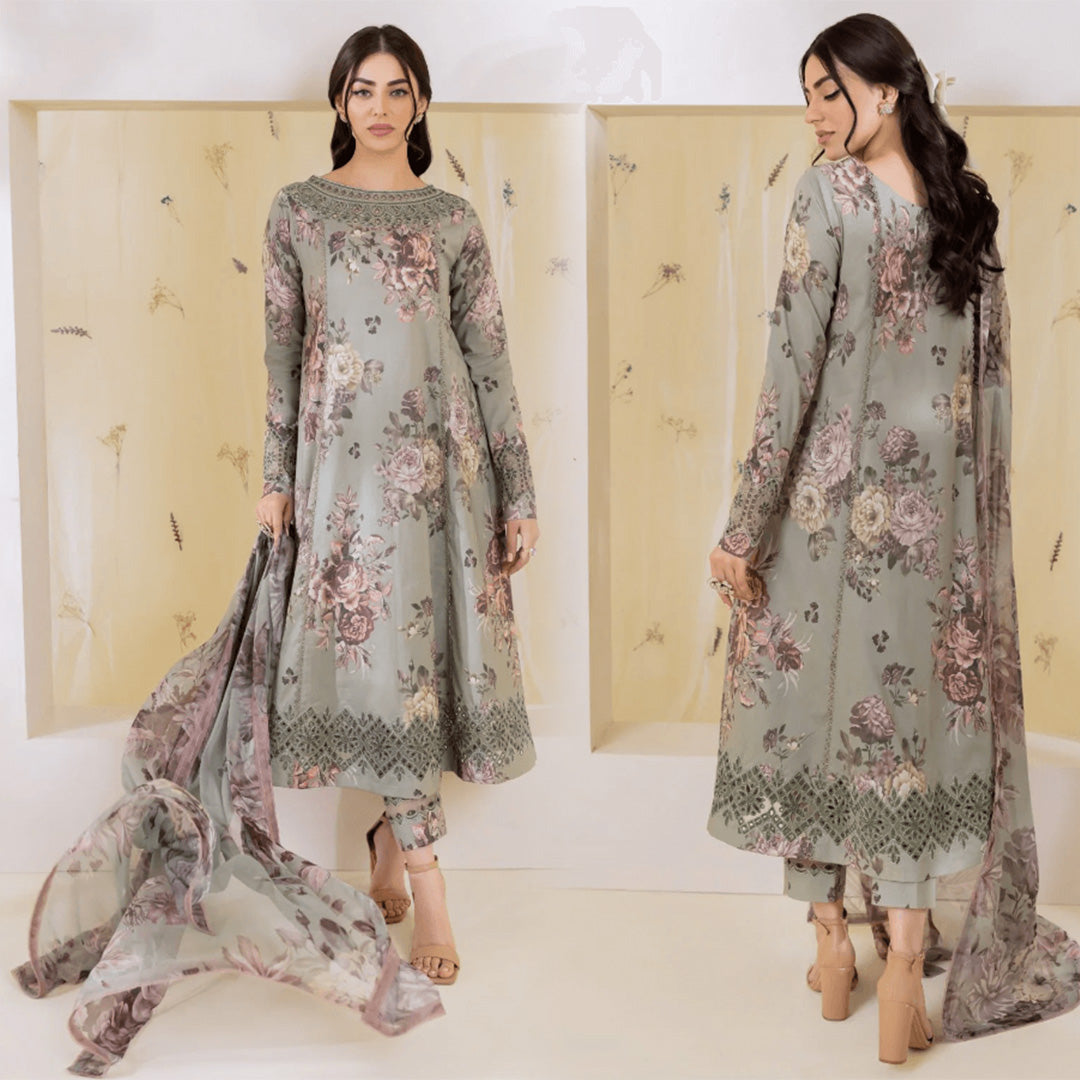 IZNIK KHADDAR 3PC WITH KHADDAR PRINTED SHIRT & TROUSER-914