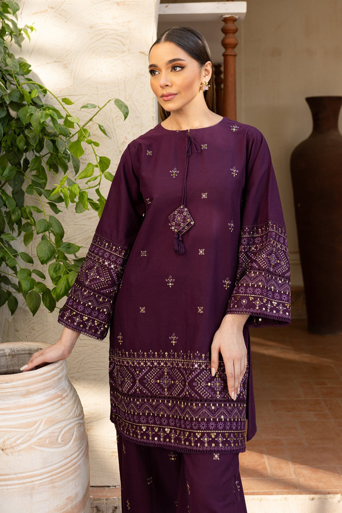 2PC Lawn Embroidered- 1080