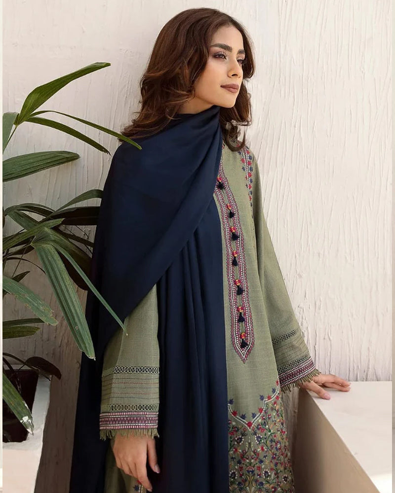 Lawn-3PC Embroidered With Lawn Dupatta-1122