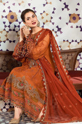 Lawn-3PC Embroidered With Chiffon Embroidered Dupatta-1137