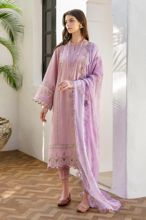 Lawn 3PC Embroidered With Digital Printed Dupatta-443