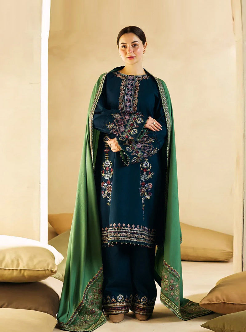 Lawn 3PC Embroidered with Lawn Embroidered Dupatta -1102