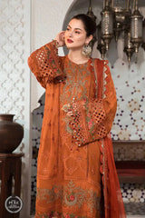 Lawn-3PC Embroidered With Chiffon Embroidered Dupatta-1137