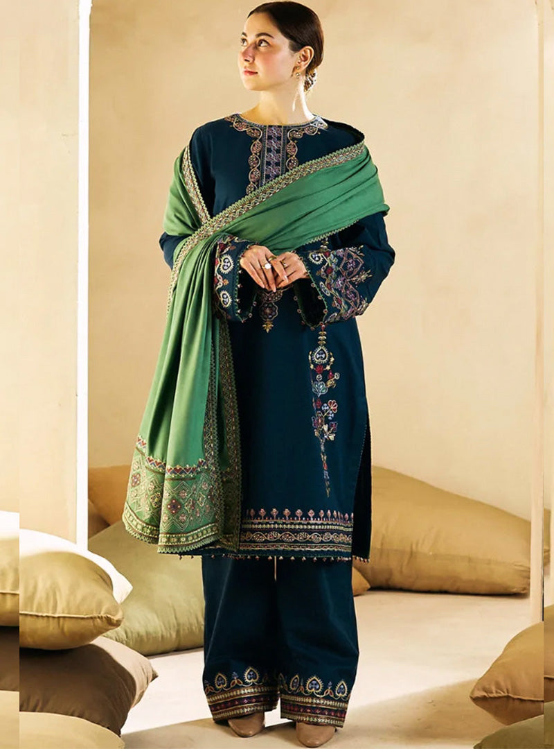 Lawn 3PC Embroidered with Lawn Embroidered Dupatta -1102