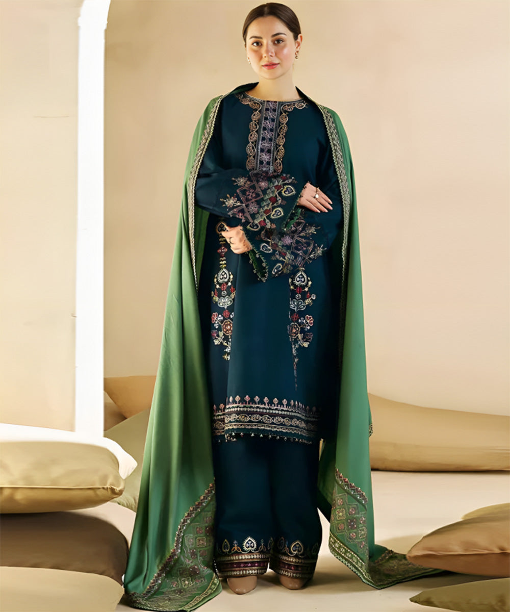 Lawn 3PC Embroidered with Lawn Embroidered Dupatta -1102