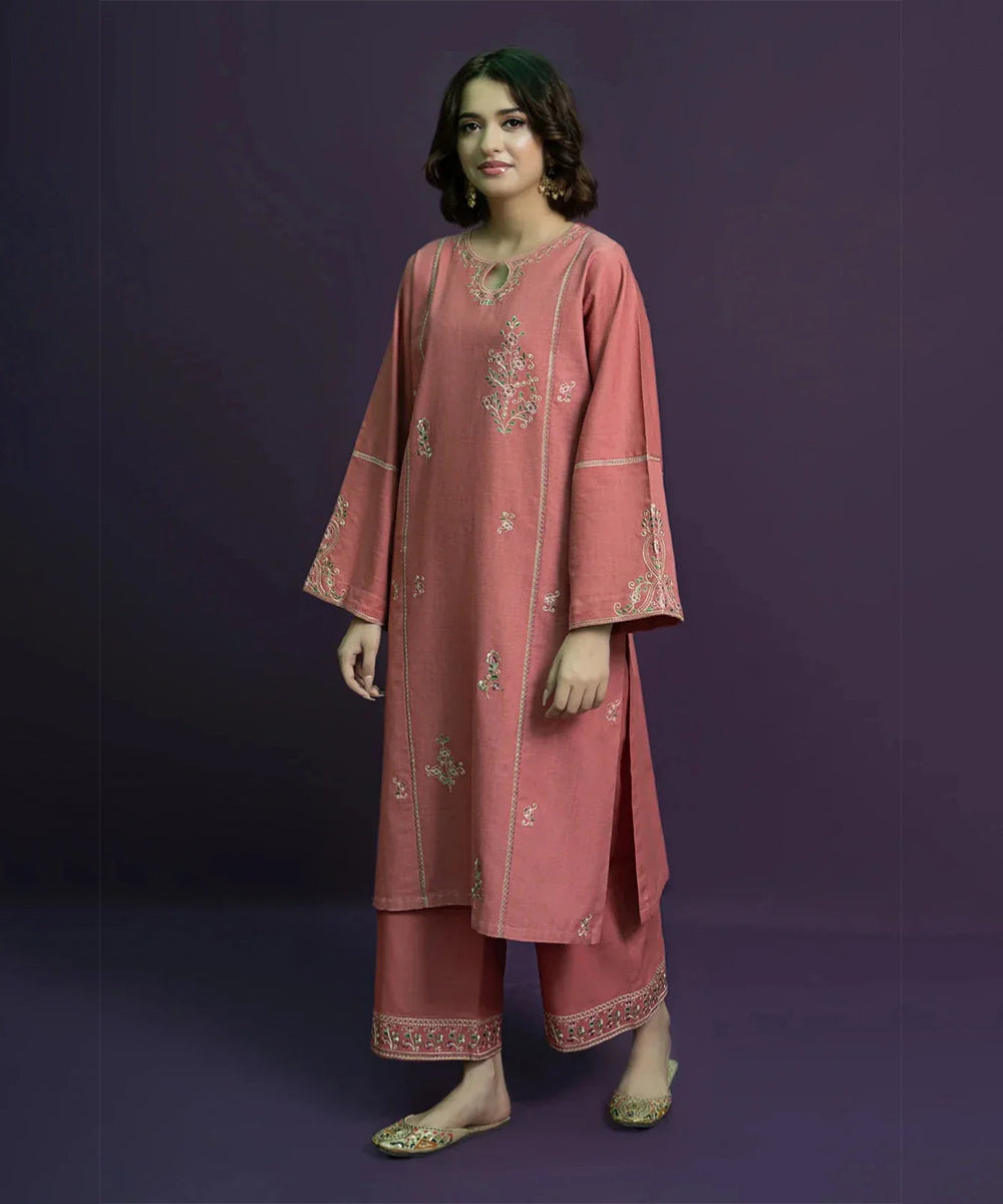 Lawn-2PC Embroidered With Embroidered Trouser-1204