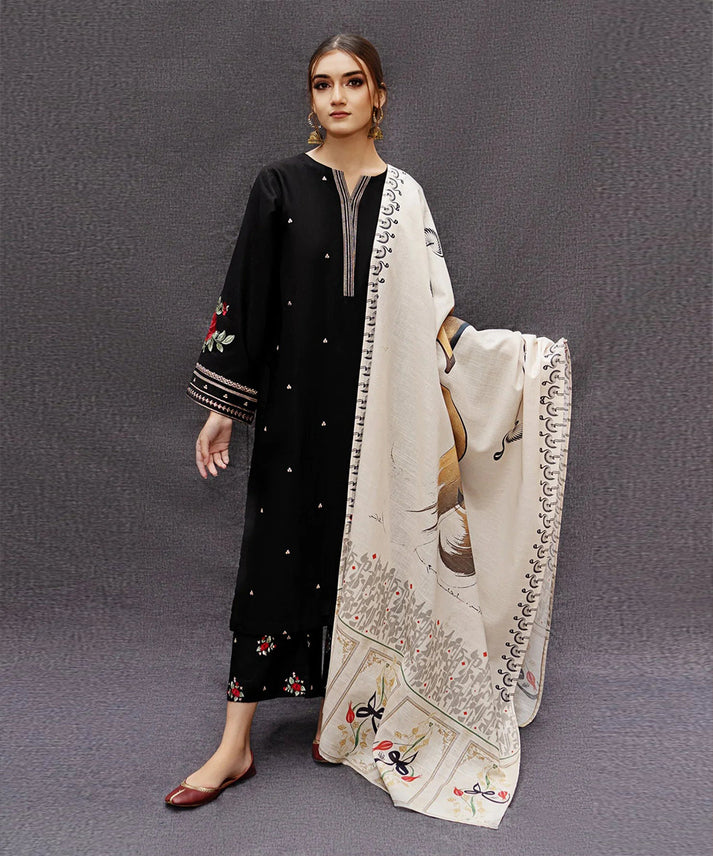 LAWN 3PC EMBROIDERED WITH DIGITAL PRINTED DUPATTA-1026