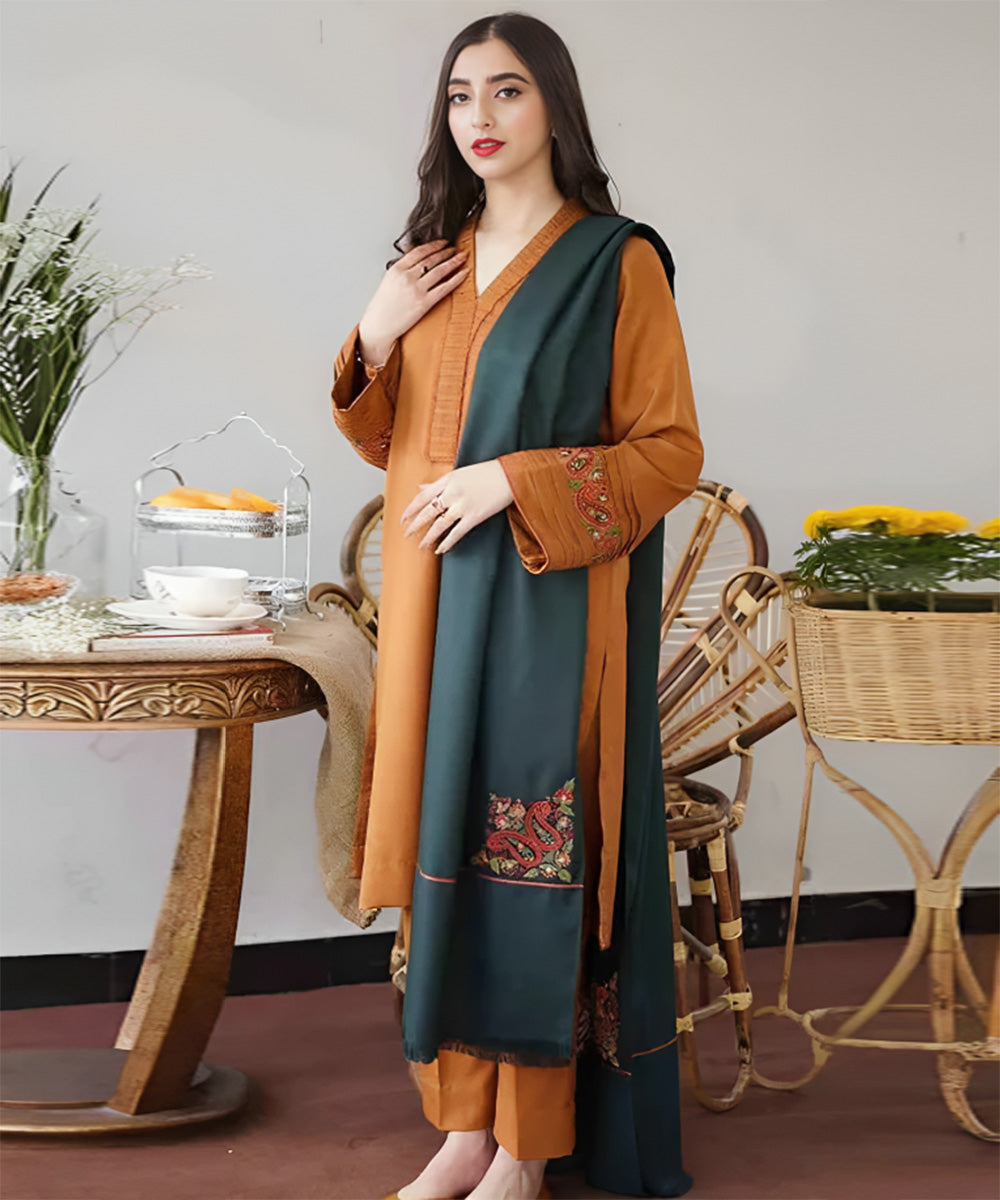 Lawn 3PC Embroidered with Lawn Embroidered Dupatta-1028