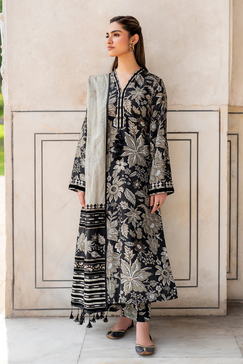 KARANDI 3PC  PRINTED SHIRT WITH KARANDI PRINTED DUAPTTA-818