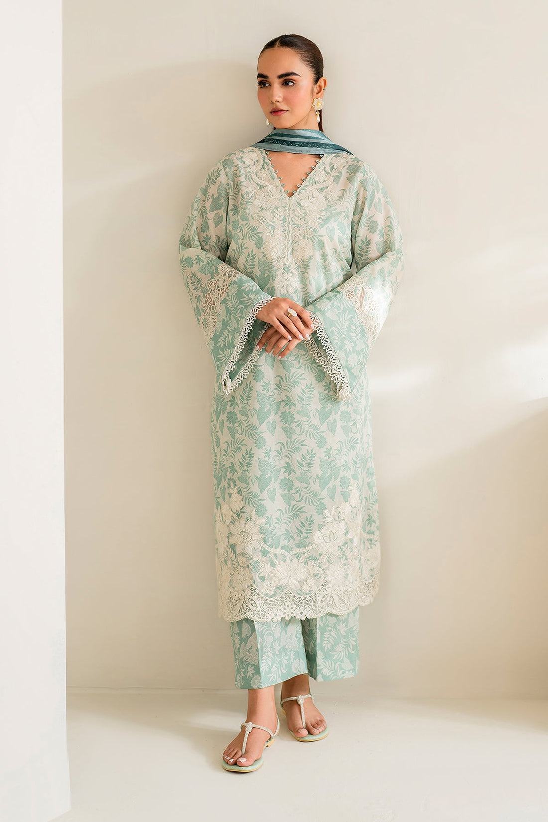 KHADDAR 3PC WITH KHADDAR PRINTED SHIRT & TROUSER-906