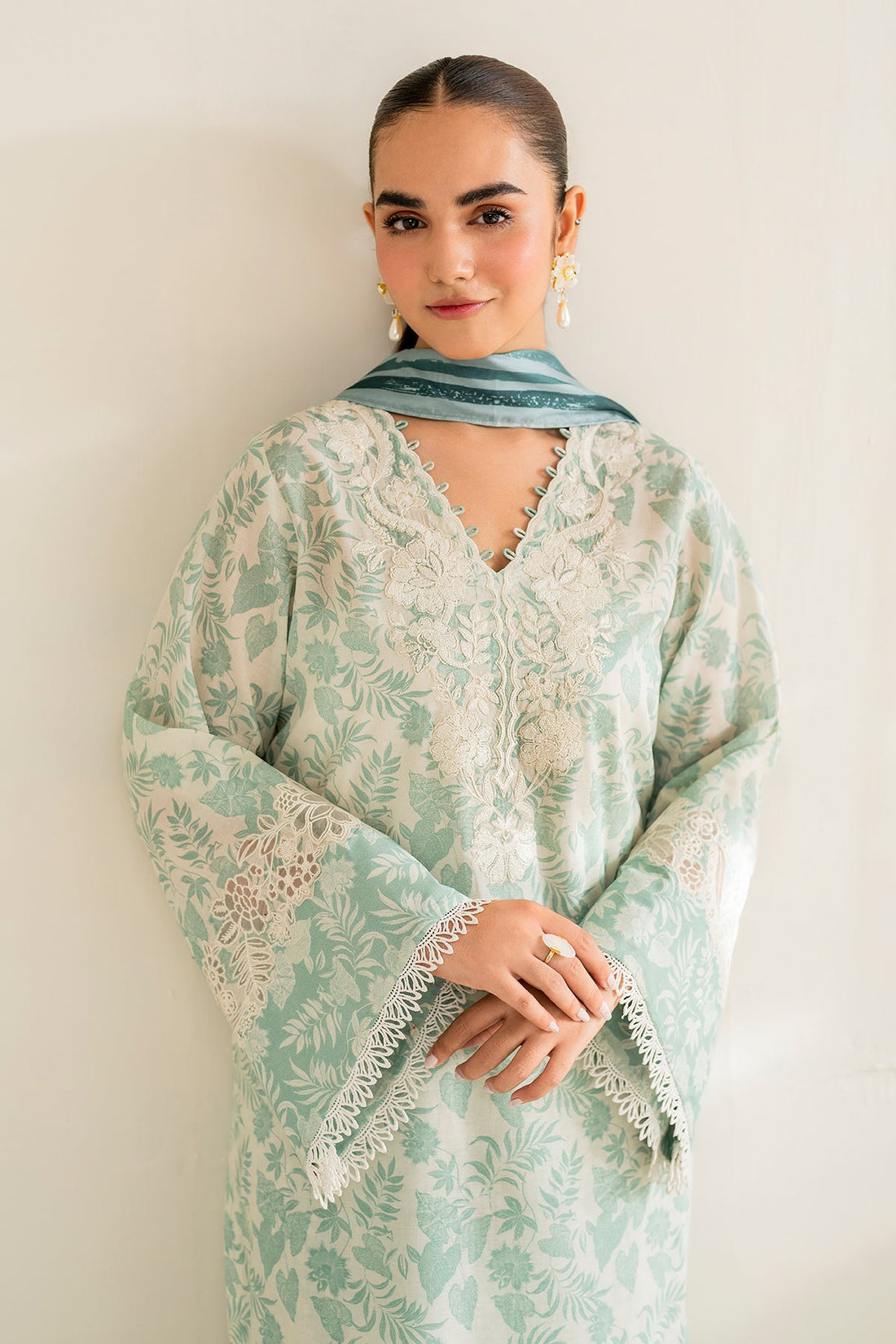 KHADDAR 3PC WITH KHADDAR PRINTED SHIRT & TROUSER-906