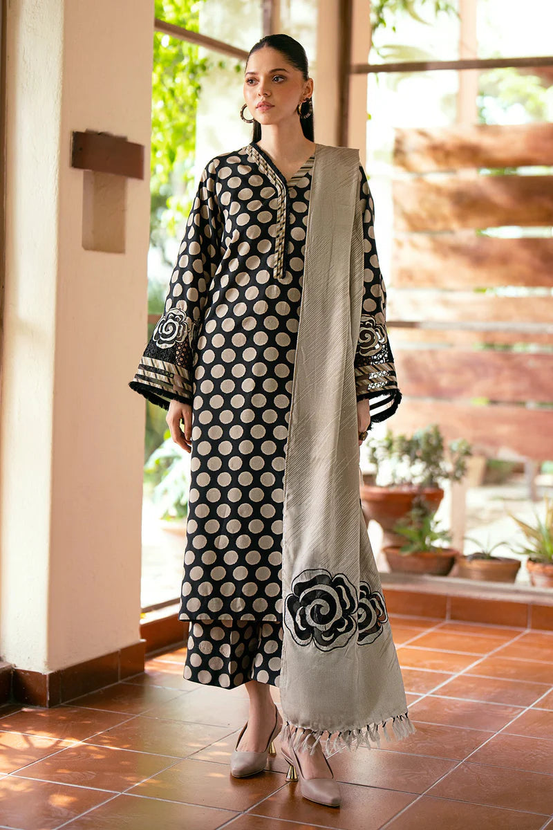 3PC Lawn Printed Shirt With Voile Printed Dupatta-1512