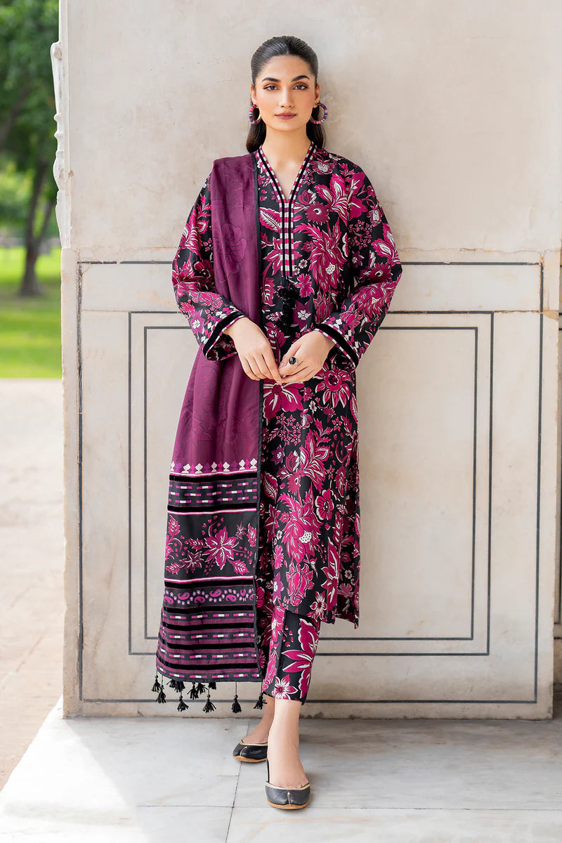 KARANDI 3PC  PRINTED SHIRT WITH KARANDI PRINTED DUAPTTA-817