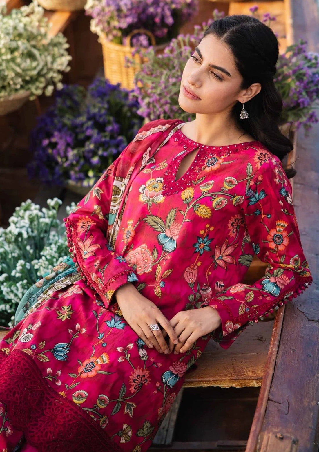 KHADDAR 3PC WITH KHADDAR PRINTED SHIRT & TROUSER-907