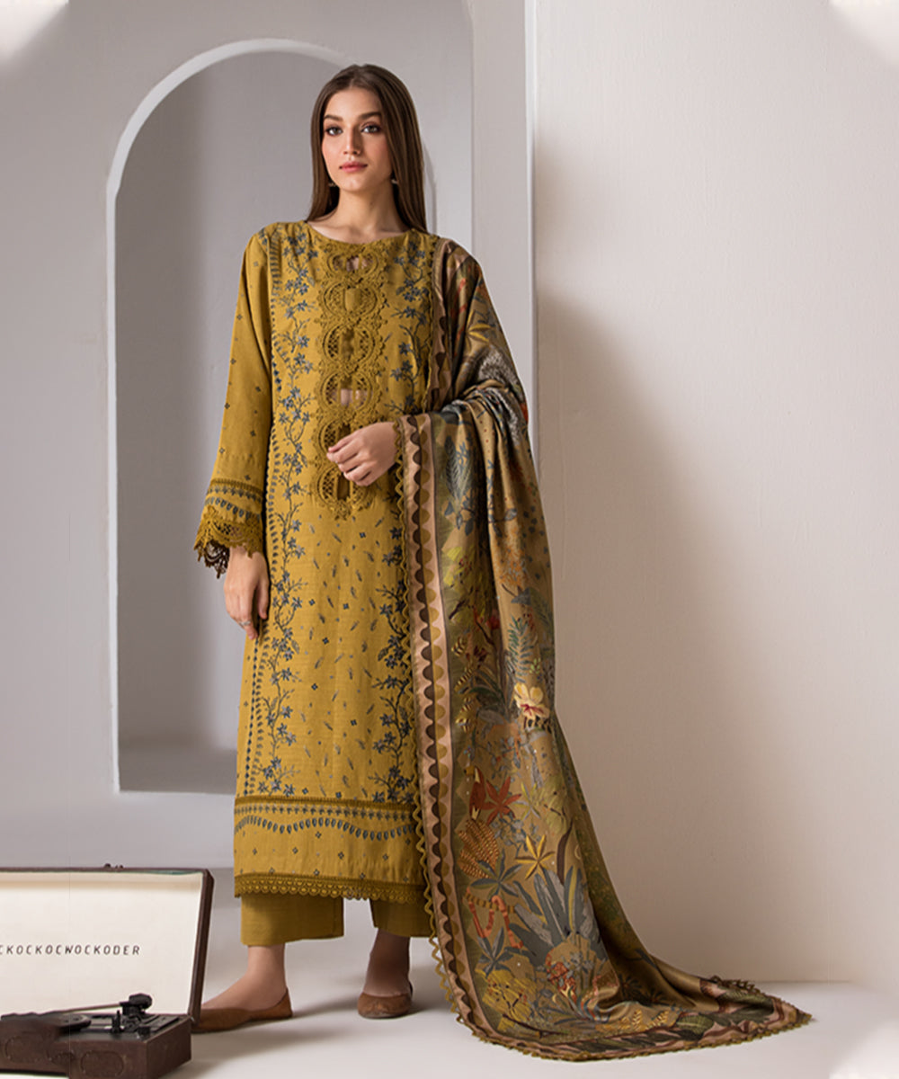 3PC LAWN EMBROIDERED SHIRT WITH DIGITAL PRINTED DUPATTA-1019