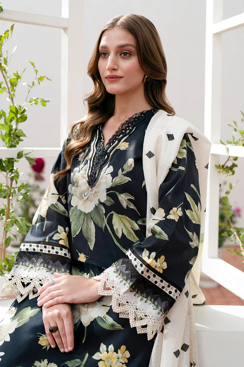 Lawn 3PC  Printed Shirt With Voile Printed Dupatta-782