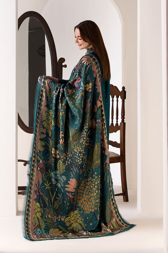 3PC LAWN EMBROIDERED SHIRT WITH DIGITAL PRINTED DUPATTA-1017