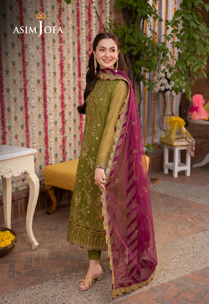 Lawn 3PC Embroidered With Chiffon Embroidered Dupatta-1032