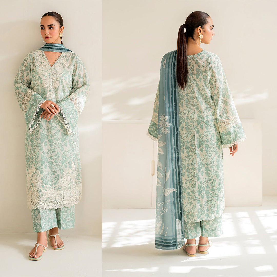 KHADDAR 3PC WITH KHADDAR PRINTED SHIRT & TROUSER-906