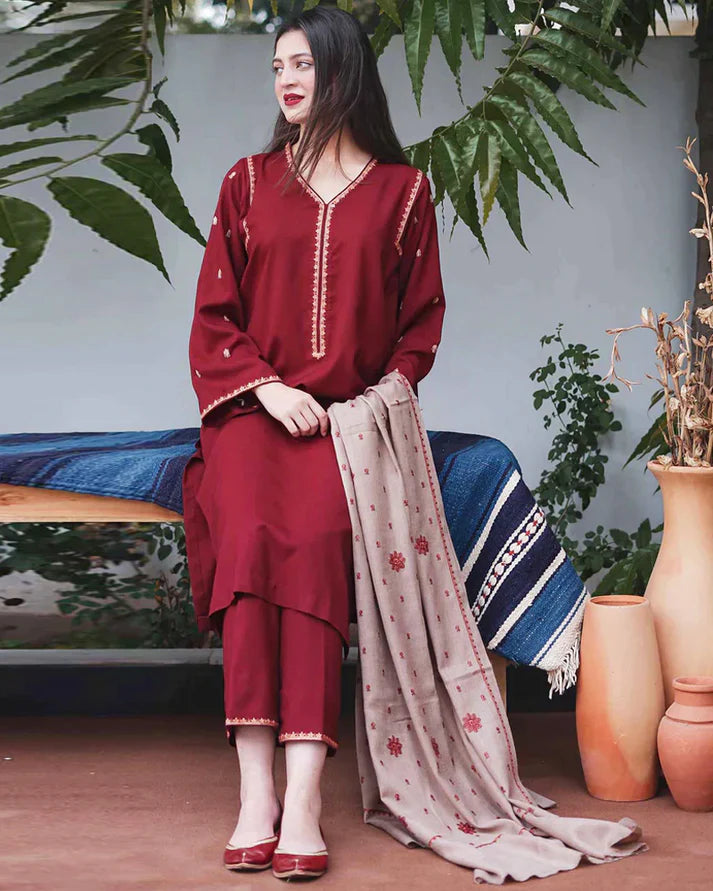 Dhanak 3PC Embroidered-892