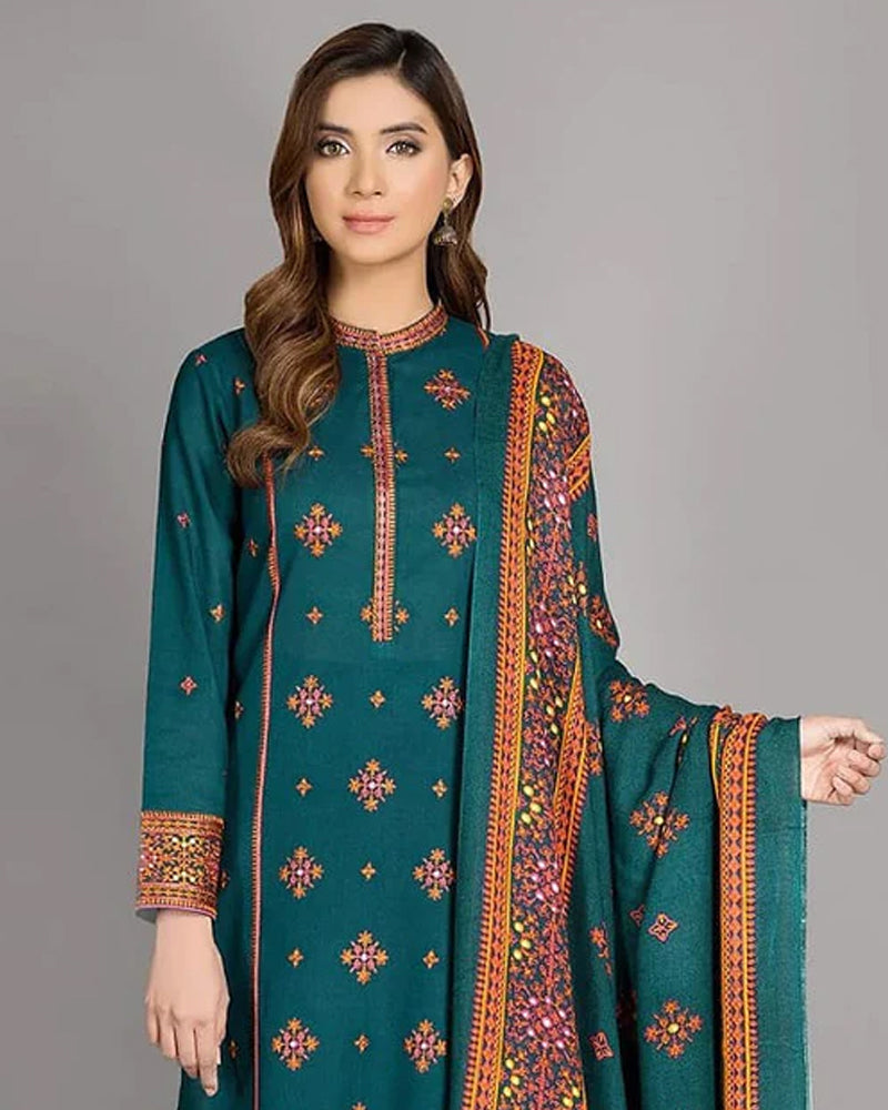 Lawn-3PC Embroidered with Lawn Embroidered Dupatta-1118