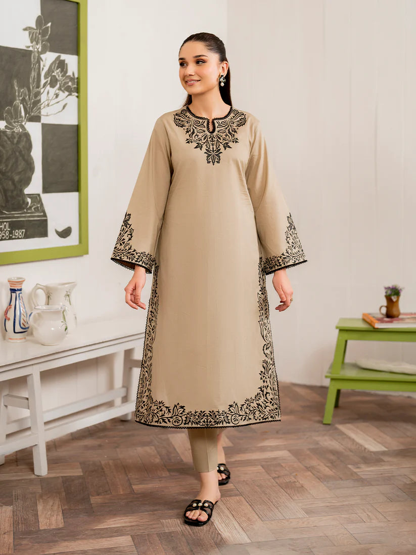 3PC Dhanak Embroidered Shirt With Printed Dupatta-680