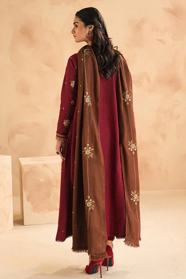 Lawn 3PC Embroidered With Lawn Embroidered Dupatta-1030