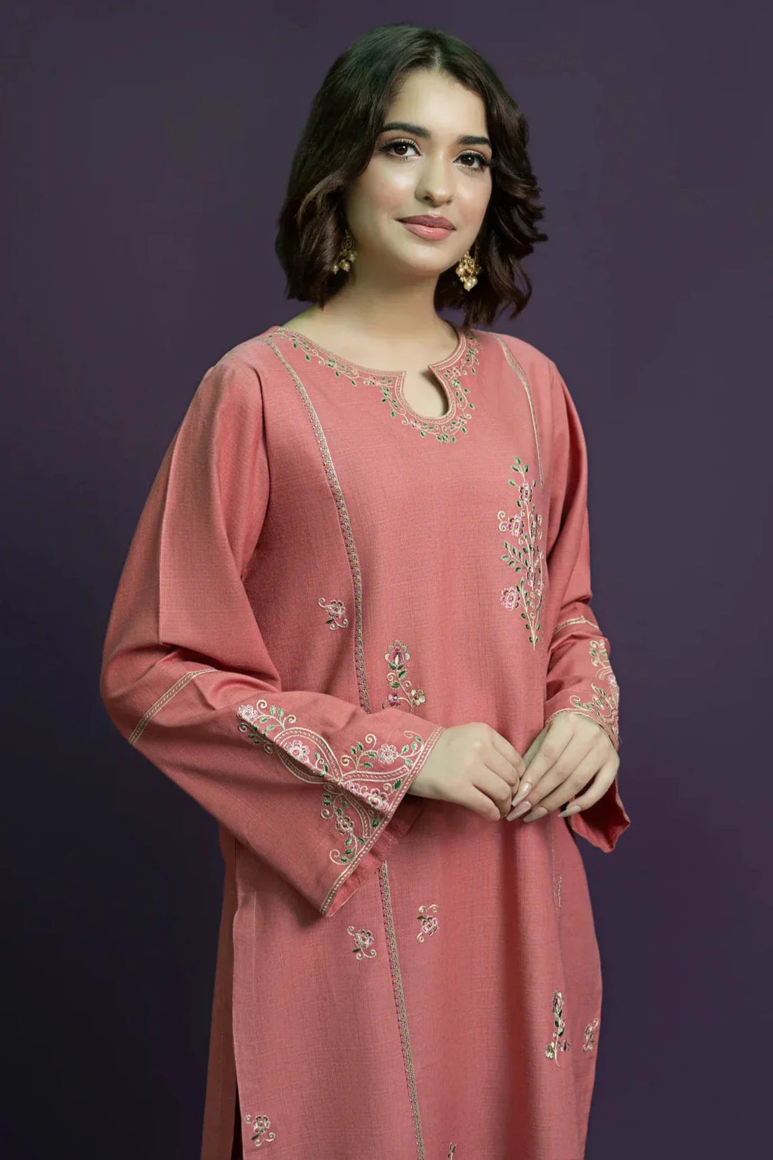 Lawn-2PC Embroidered With Embroidered Trouser-1204