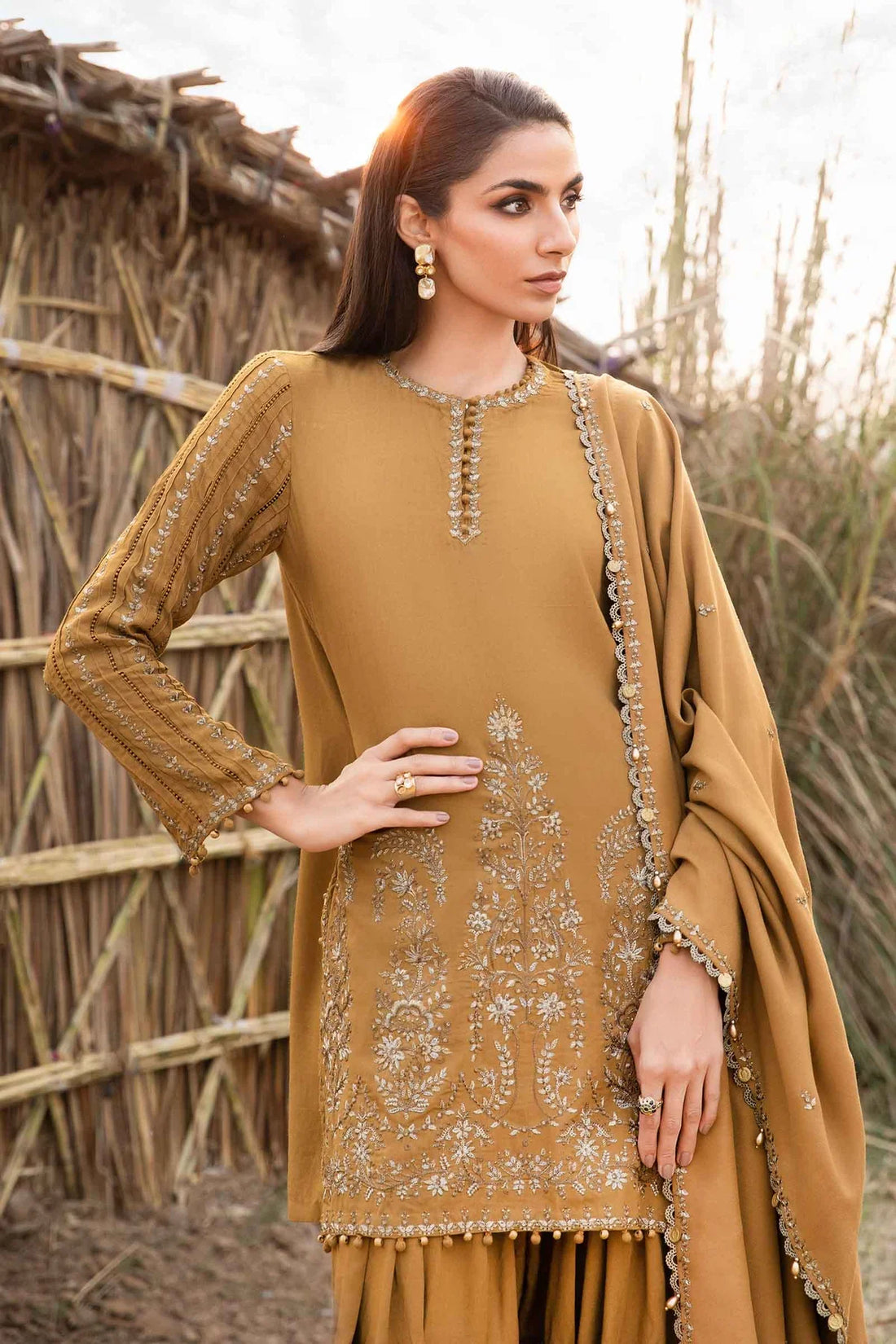 LAWN 3PC EMBROIDERED WITH EMBROIDERED DUPATTA-1076