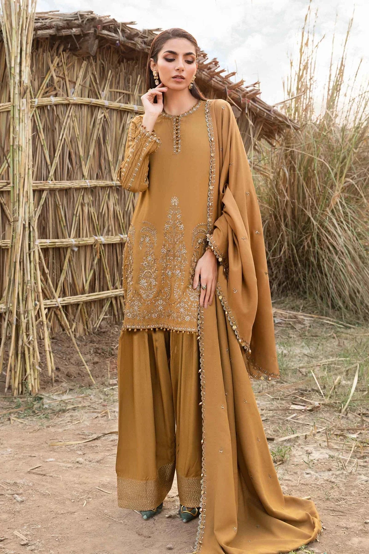 LAWN 3PC EMBROIDERED WITH EMBROIDERED DUPATTA-1076