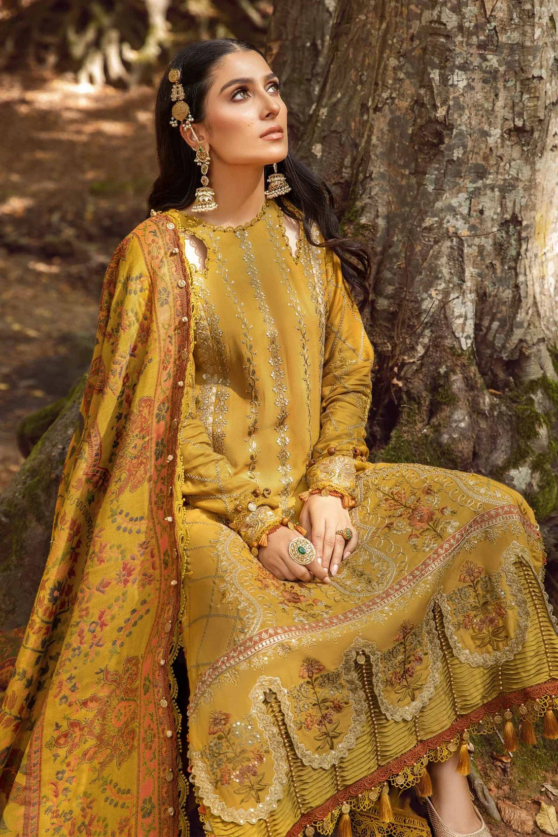 Lawn 3PC Embroidered With Digital Printed Dupatta-1015