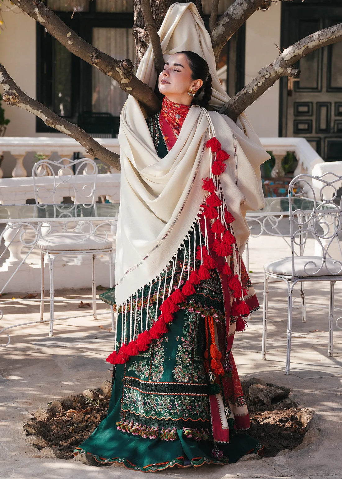 Lawn-3PC Embroidered Shirt with Digital Printed Jacquard Dupatta- 1003