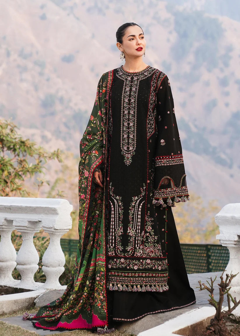 Lawn-3PC Embroidered with Digital Printed Dupatta-1073